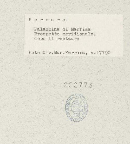 Rückseite von bh252773_recto