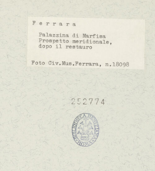 Rückseite von bh252774_recto