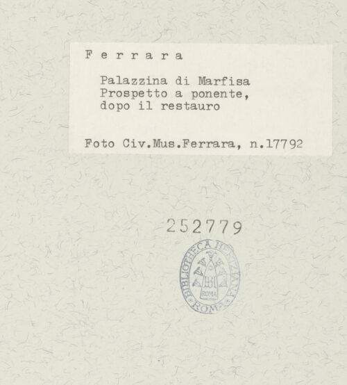 Rückseite von bh252779_recto