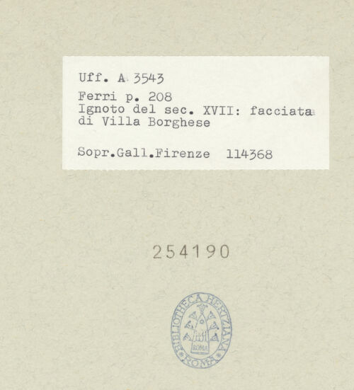 Rückseite von bh254190_recto