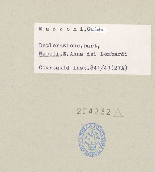 Rückseite von Courtauld Institute of Art [https://www.deutsche-digitale-bibliothek.de/content/lizenzen/rv-ez/] Beweinung ChristiChristus - Detail: Büste, bh254232_recto. Foto.