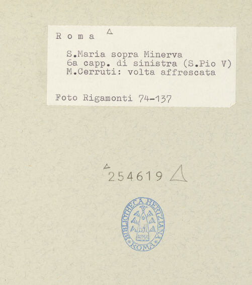 Rückseite von Bibliotheca Hertziana [https://www.deutsche-digitale-bibliothek.de/content/lizenzen/rv-fz/] Engelsglorie - , bh254619_recto. Foto: Rigamonti, F..