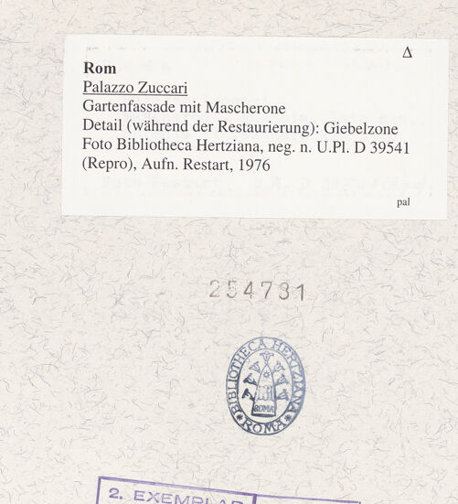 Rückseite von bh254731_recto