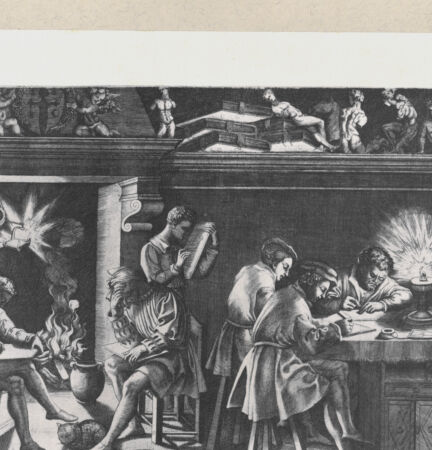 Rückseite von  [http://creativecommons.org/publicdomain/mark/1.0/] Die Schule des Baccio Bandinelli - , bh255384. Foto.