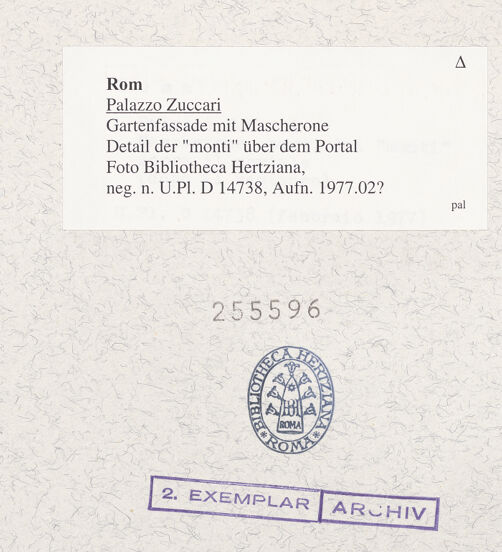 Rückseite von bh255596_recto