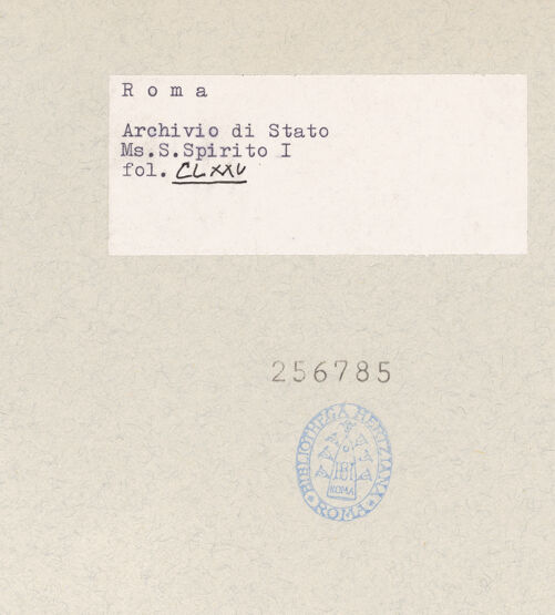 Rückseite von bh256785_recto