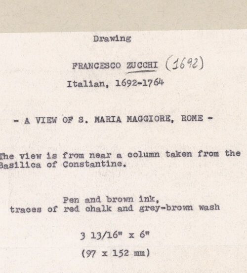 Rückseite von unbekannt [https://www.deutsche-digitale-bibliothek.de/content/lizenzen/rv-fz/] Ansicht der Hauptfassade von Santa Maria Maggiore in Rom von Osten - , bh257032_recto. Foto.