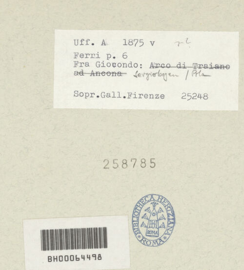 Rückseite von bh258785_recto