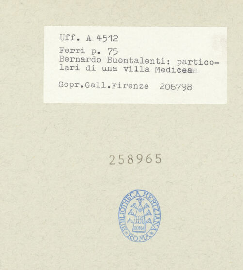 Rückseite von bh258965_recto