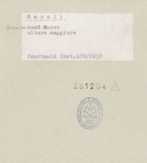 Rückseite von Courtauld Institute of Art [https://www.deutsche-digitale-bibliothek.de/content/lizenzen/rv-ez/] HauptaltarMaria Immaculata - Detail: Maria, bh261204_recto. Foto.