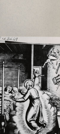 Rückseite von  [http://creativecommons.org/publicdomain/mark/1.0/] Heiliger Filippo Neri - , bh263051. Foto.