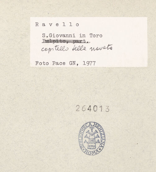 Rückseite von Pace, Valentino [https://www.deutsche-digitale-bibliothek.de/content/lizenzen/rv-ez/] Ansicht, bh264013_recto. Foto: Pace, Valentino.