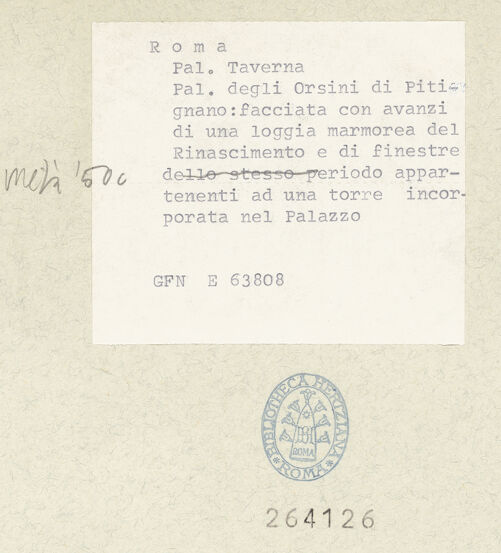 Rückseite von bh264126_recto