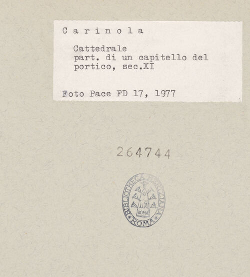 Rückseite von Pace, Valentino [https://www.deutsche-digitale-bibliothek.de/content/lizenzen/rv-ez/] Kapitell 2 - Seitenansicht, bh264744_recto. Foto: Pace, Valentino.