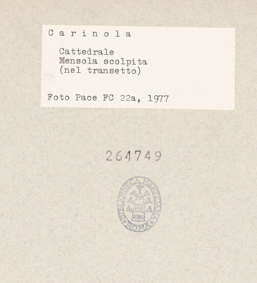 Rückseite von Pace, Valentino [https://www.deutsche-digitale-bibliothek.de/content/lizenzen/rv-ez/] Konsole des Südquerhausarms - Ansicht von unten, bh264749_recto. Foto: Pace, Valentino.