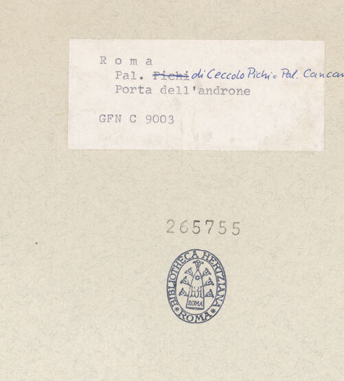 Rückseite von bh265755_recto