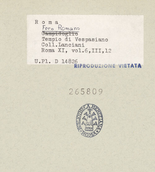 Rückseite von bh265809_recto