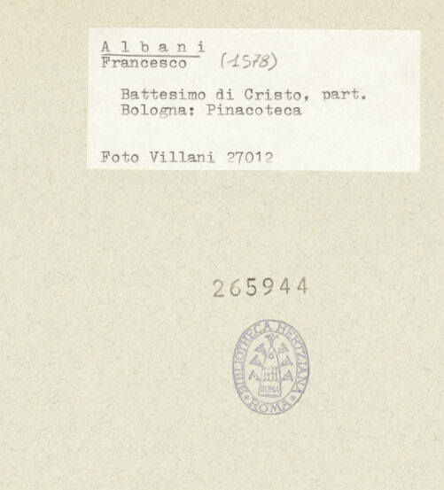 Rückseite von bh265944_recto