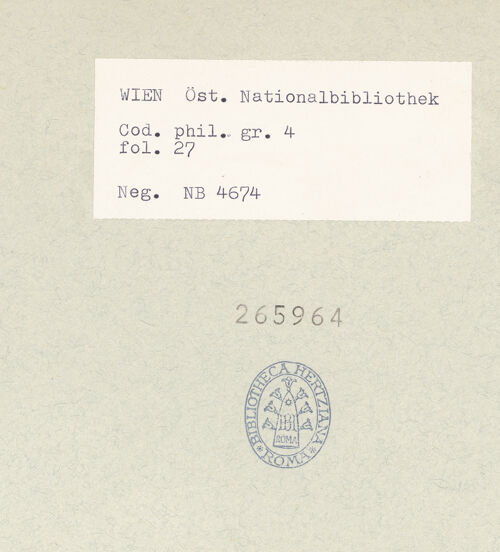 Rückseite von bh265964_recto