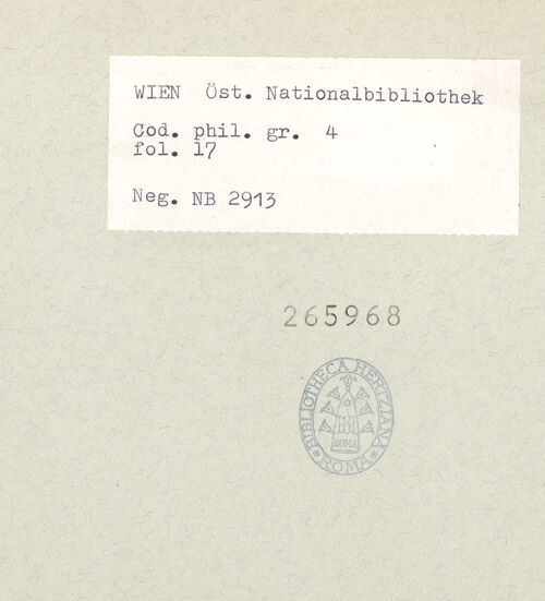 Rückseite von bh265968_recto