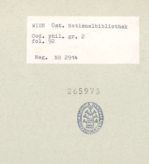 Rückseite von bh265973_recto