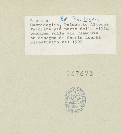 Rückseite von bh267673_recto