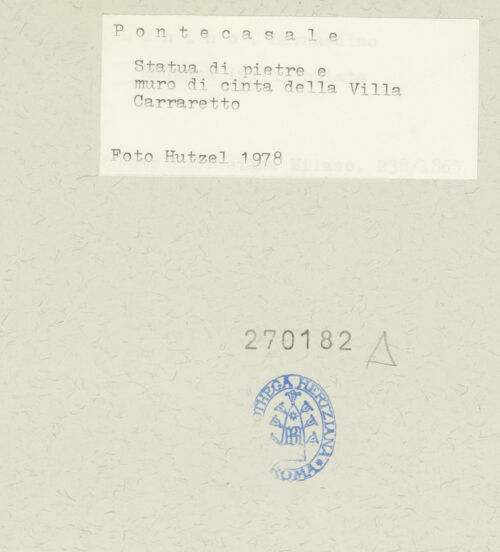 Rückseite von Hutzel, Max [https://www.deutsche-digitale-bibliothek.de/content/lizenzen/rv-ez/] Mythologische Gartenfiguren - Personifikation des Herbstes (?), Schrägansicht, bh270182_recto. Foto: Hutzel, Max.