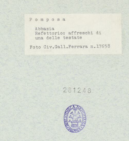 Rückseite von Ferrara, Civici Musei [https://www.deutsche-digitale-bibliothek.de/content/lizenzen/rv-ez/] Thronender Christus mit Maria und Heiligen, das Abendmahl, das Guido-Wunder, Christus am ÖlbergOstwand: Christus zwischen Maria, Johannes dem Täufer und die Heiligen Benedikt und Guido; das Abendmahl; das Guido-Wunder - Gesamtansicht, bh281248_recto. Foto.