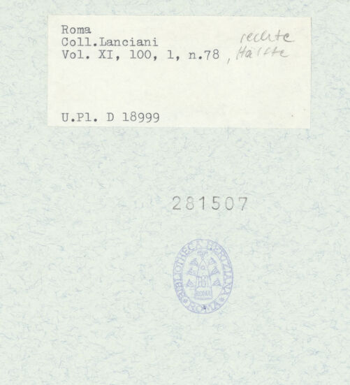 Rückseite von bh281507_recto