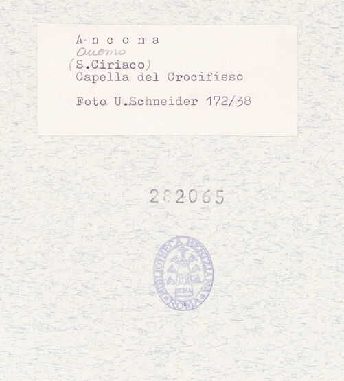 Rückseite von Schneider, U. [https://www.deutsche-digitale-bibliothek.de/content/lizenzen/rv-ez/] DuomoRechter Querhausarm und Cappella del Crocefisso - Cappella del Crocefisso (nach der Rekonstruktion), bh282065_recto. Foto: Schneider, U..