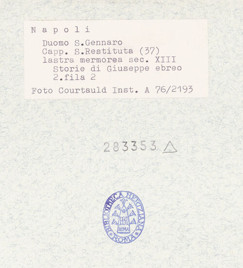 Rückseite von Courtauld Institute of Art [https://www.deutsche-digitale-bibliothek.de/content/lizenzen/rv-ez/] Szenen  aus dem Leben des JosephSzenen  aus dem Leben des Joseph - Potiphars Frau versucht Joseph zu verführen, bh283353_recto. Foto.