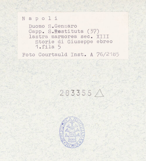 Rückseite von Courtauld Institute of Art [https://www.deutsche-digitale-bibliothek.de/content/lizenzen/rv-ez/] Szenen  aus dem Leben des JosephSzenen  aus dem Leben des Joseph - Joseph wird für zwanzig Stücke Silber verkauft, bh283355_recto. Foto.