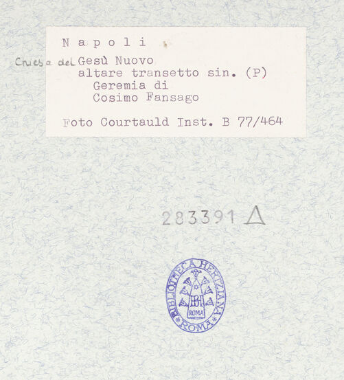 Rückseite von Courtauld Institute [https://www.deutsche-digitale-bibliothek.de/content/lizenzen/rv-ez/] Jeremia - Gesamtansicht, bh283391_recto. Foto.