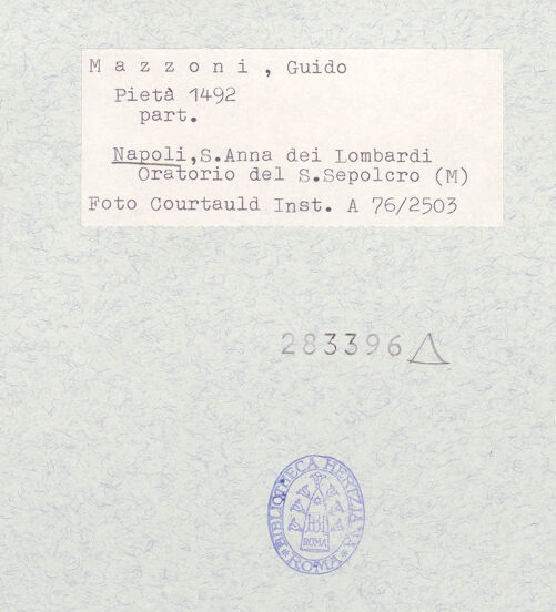 Rückseite von Courtauld Institute of Art [https://www.deutsche-digitale-bibliothek.de/content/lizenzen/rv-ez/] Beweinung ChristiNikodemus - Rückseite, bh283396_recto. Foto.