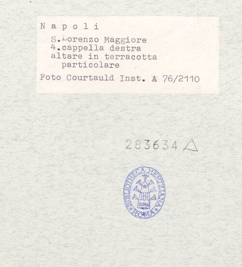 Rückseite von Courtauld Institute [https://www.deutsche-digitale-bibliothek.de/content/lizenzen/rv-ez/] Retabel des Heiligen Rochus - Schmerzensmann mit Maria und Johannes, bh283634_recto. Foto.