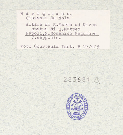 Rückseite von Courtauld Institute of Art [https://www.deutsche-digitale-bibliothek.de/content/lizenzen/rv-ez/] Maria-Schnee-Altar - Matthäus, bh283681_recto. Foto.