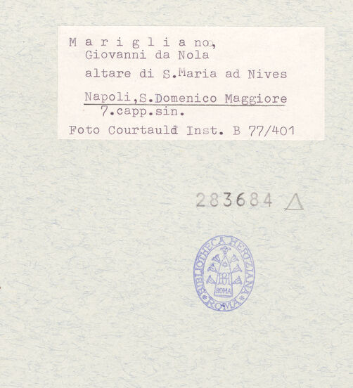 Rückseite von Courtauld Institute of Art [https://www.deutsche-digitale-bibliothek.de/content/lizenzen/rv-ez/] Maria-Schnee-Altar - Madonna, bh283684_recto. Foto.