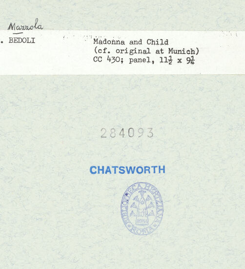 Rückseite von bh284093_recto