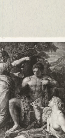 Rückseite von  [http://creativecommons.org/publicdomain/mark/1.0/] Herkules am Scheideweg (aus "Racolta di stampe rappresentanti i quadri piu scelti" der Marchesi Gerini) - , bh286229. Foto.