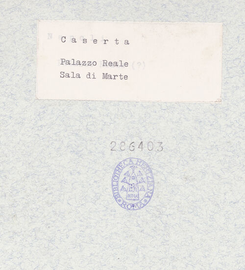Rückseite von unbekannt [https://www.deutsche-digitale-bibliothek.de/content/lizenzen/rv-fz/] Palazzo RealeSala di Marte - Innenansicht, bh286403_recto. Foto.