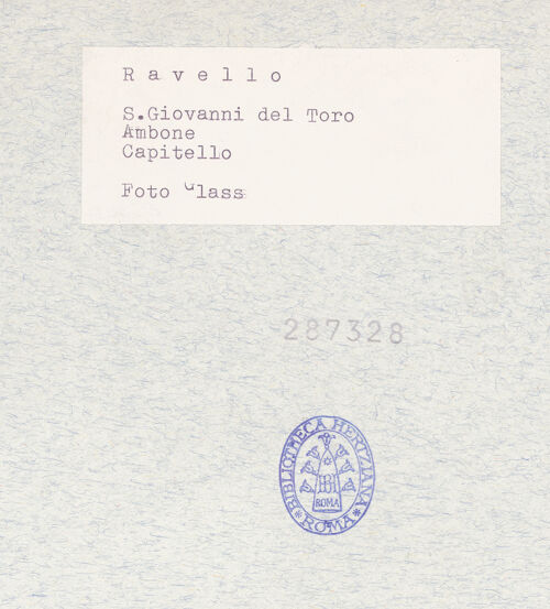 Rückseite von Glass, Dorothy [https://www.deutsche-digitale-bibliothek.de/content/lizenzen/rv-ez/] Kapitell, bh287328_recto. Foto: Glass, Dorothy.