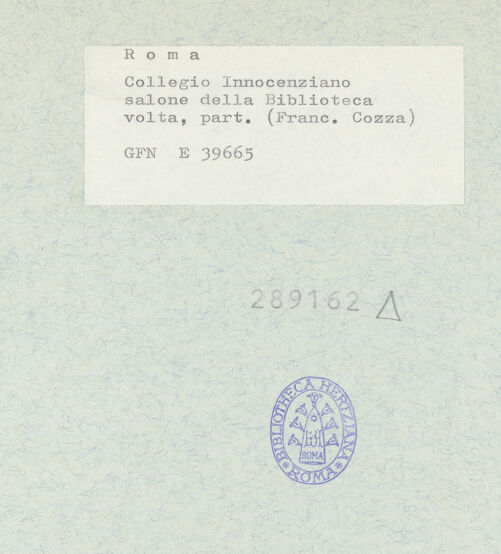 Rückseite von ICCD [https://www.deutsche-digitale-bibliothek.de/content/lizenzen/rv-ez/] Apotheose der Theologie - Detail: Allegoria der Flora (?), bh289162_recto. Foto.