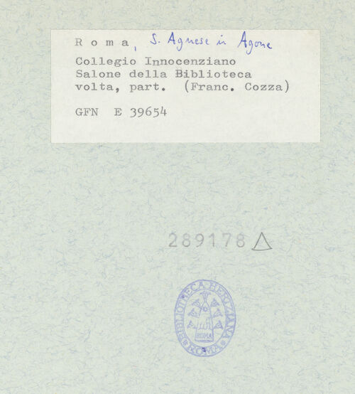 Rückseite von ICCD [https://www.deutsche-digitale-bibliothek.de/content/lizenzen/rv-ez/] Apotheose der Theologie - Detail zur Ecke: Abundantia (?), bh289178_recto. Foto.