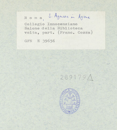 Rückseite von ICCD [https://www.deutsche-digitale-bibliothek.de/content/lizenzen/rv-ez/] Apotheose der Theologie - Detail: Allegorie der Mathematik (?), bh289179_recto. Foto.