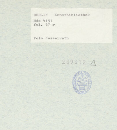 Rückseite von Kunstbibliothek [https://www.deutsche-digitale-bibliothek.de/content/lizenzen/rv-ez/] Codex Destailleur DS. Urbano della Caffarella: Rekonstruktion der Tempelfront, Fassade des Tempels und Details - Gesamtansicht, bh289312_recto. Foto: Nesselrath, Arnold.