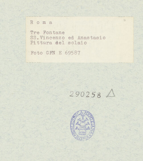 Rückseite von Istituto Nazionale per la Grafica [https://www.deutsche-digitale-bibliothek.de/content/lizenzen/rv-ez/] Fresken - Schwan?, bh290258_recto. Foto.