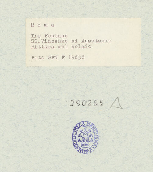 Rückseite von Istituto Nazionale per la Grafica [https://www.deutsche-digitale-bibliothek.de/content/lizenzen/rv-ez/] Fresken - Rankenornament, bh290265_recto. Foto.