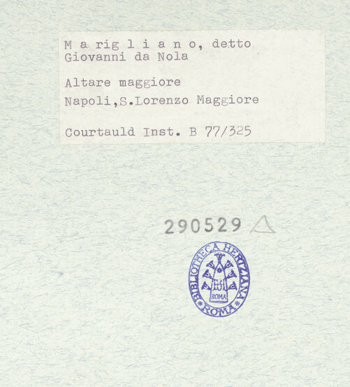 Rückseite von Courtauld Institute [https://www.deutsche-digitale-bibliothek.de/content/lizenzen/rv-ez/] HauptaltarHauptregister - Der heilige Franzikus, bh290529_recto. Foto.