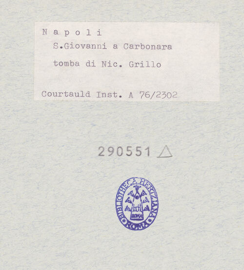 Rückseite von Courtauld Institute of Art [https://www.deutsche-digitale-bibliothek.de/content/lizenzen/rv-ez/] Grabplatte des Nicola Grillo - Gesamtansicht, bh290551_recto. Foto.