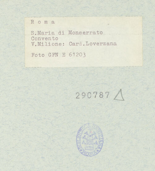 Rückseite von ICCD [https://rightsstatements.org/page/CNE/1.0/] Kardinal Loverzana - , bh290787_recto. Foto.